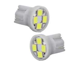 L�mpadas Pingo 4 LEDs 2W 12v Luz Branca Aplica��o Farol 10 Unidades