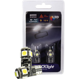 Par de L�mpadas Canbus 5 Leds  T10 6000K  