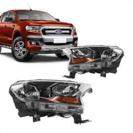 Farol Dianteiro Ford Ranger 2016/2023 Mascara Negra 