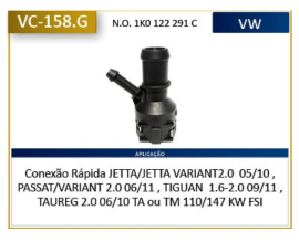 Flange de Conex�o Desconex�o R�pida Jetta Passat Tiguan 