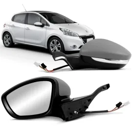 Retrovisor El�trico Esquerdo Peugeot 208 2012/2020 com Pisca 