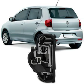 Circuito Soquete Lanterna Traseira Volkswagen Fox Lado Direito 