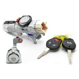 Conjunto de Trava Dire��o Nissan March Com Chave 