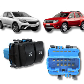Bot�o Interruptor Vidro El�trico Sandero Logan Duster 
